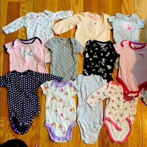0-3/3-6 month lot onesies